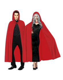 Red Color Hooded Cloak 120 cm