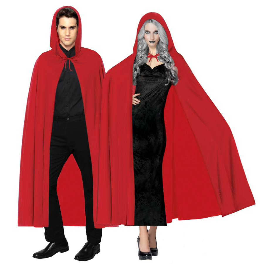 Red Color Hooded Cloak 120 cm Red Color Hooded Cloak 120 cm