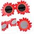 Red Color Daisy Shaped Party Glasses 18x10 cm