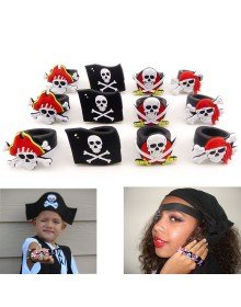 Children's Compatible Plastic Pirate Ring with Red Color Hat