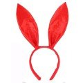 Red Color Satin Coated Shapeable Rabbit Ear Crown 35x11 cm