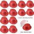 Red Color Glitter Bowler Round Party Hat 12 Pieces