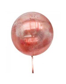 Red Glitter Round Transparent Balloon 24 Inch