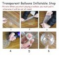 Red Glitter Round Transparent Balloon 24 Inch