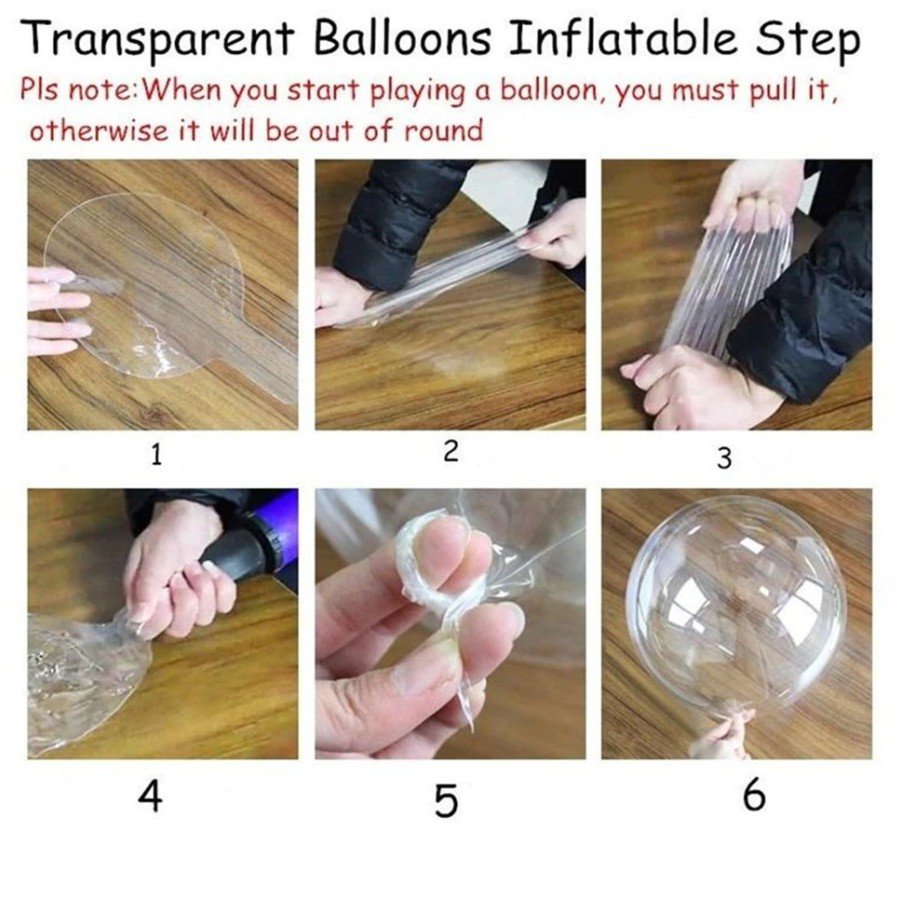 Red Glitter Round Transparent Balloon 24 Inch
