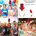 Customizable Arrow Crown – Party Crown with Writing on it, Red Color