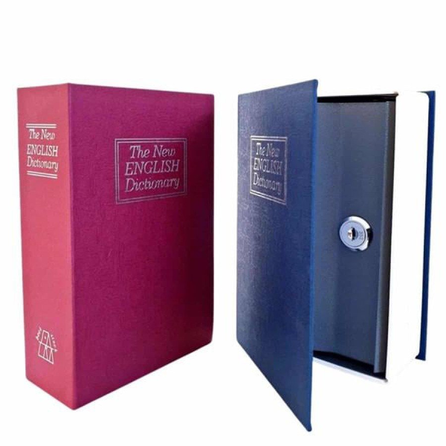 Book-Looking Hidden Safe Box Large Locked Money Safe with Key