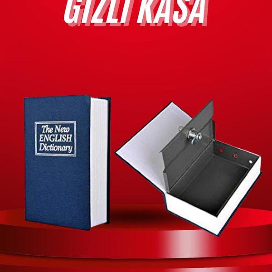 Book-Looking Hidden Safe Box Large Locked Money Safe with Key