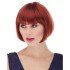 Red Color Straight Cut Lined Blunt Party Wig