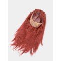 Red Color Straight Cut Long Party Wig Fake Hair