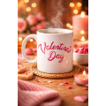 Valentine s Day Porcelain Mug Model 3 - Love Themed Special Design Coffee & Tea Cup, Valentine s Day Gift