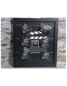 Clapper Design Photo Frame with String and Latch