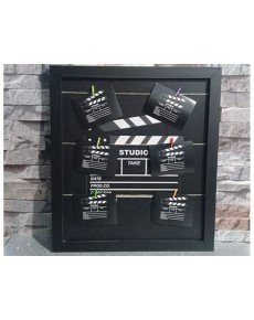 Clapper Design Photo Frame with String and Latch