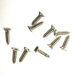 Clip, Hinge, Leg, Wood, Chipboard Screw 2,2x9,5mm - Nickel 100 Pieces
