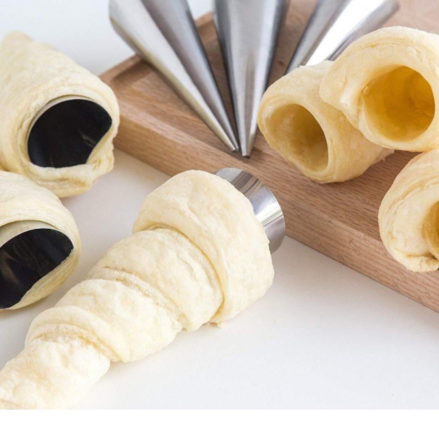Cornet Cookie Shaper - Stainless Corneo Mold Set of 6