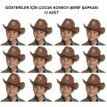 Cowboy Sheriff Hat Brown 12 Pieces - Costume, Party and Show Hat