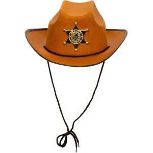 Cowboy Sheriff Hat Brown 12 Pieces - Costume, Party and Show Hat