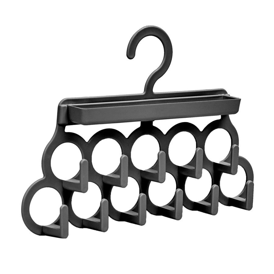 Tie and Shawl Hanger - Jewelry and Accessory Organizer Hanger - Black Tie and Shawl Hanger - Jewelry and Accessory Organizer Hanger - Black
