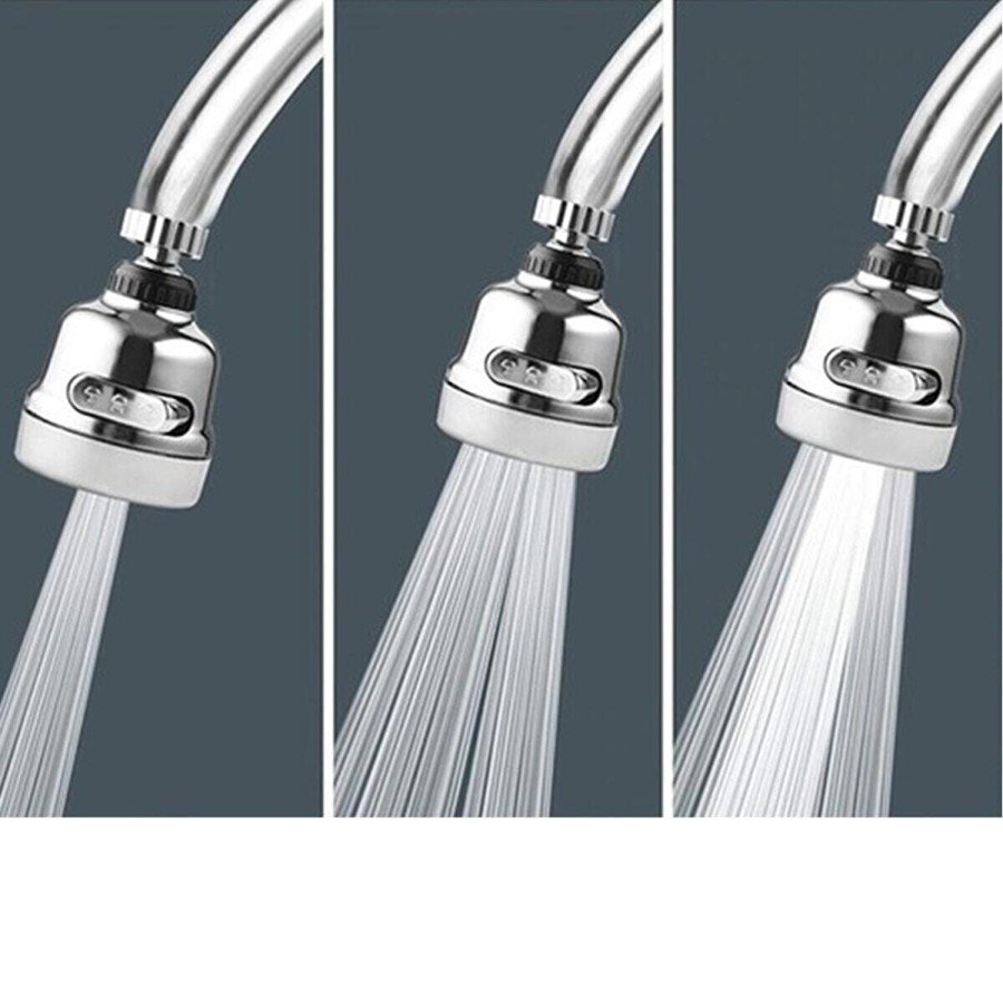 Chrome 3 Function Kitchen Sink Head 360 Degree Swivel Faucet Spout