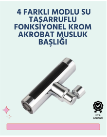 Chrome Plated Multi-Functional Faucet Head | Stainless Material