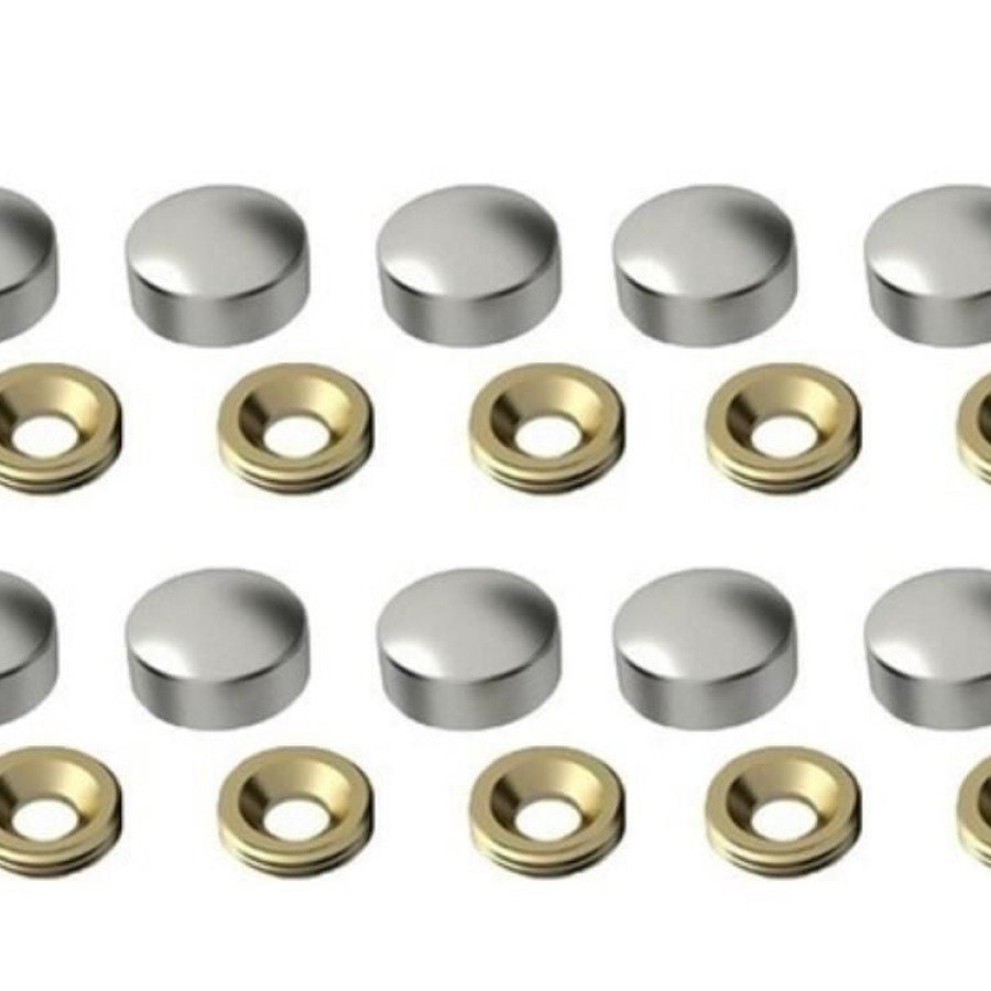 Chrome Screw Cap 16 mm 10 Pieces
