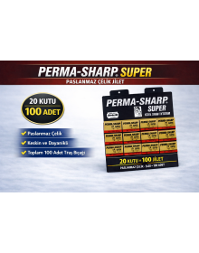 Perma-Sharp Super Stainless Steel Razor Blades 20 Boxes of 5