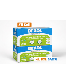 Z-Fold Dispenser Towel 2 Layers 20x22 cm 100% Cellulose 2 Boxes Advantage Package