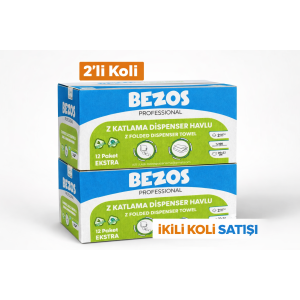 Z-Fold Dispenser Towel 2 Layers 20x22 cm 100% Cellulose 2 Boxes Advantage Package