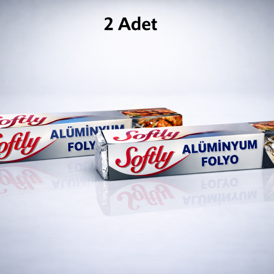 Softy Aluminum Foil 3.5 Meters Kitchen Foil Heat Resistant Food Storage and Oven Foil 2 Pieces