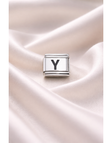 Nomination Bracelet Compatible Letter Y Charm – Stainless Steel Letter Module – Personalized Bracelet Accessory