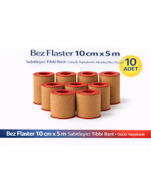 Cloth Patch 10 cm x 5 m Stabilizer Medical Tape Brown Cloth Patch Strong Adhesive 10 Pcs