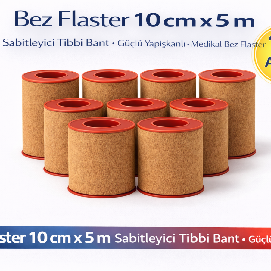Cloth Patch 10 cm x 5 m Stabilizer Medical Tape Brown Cloth Patch Strong Adhesive 10 Pcs