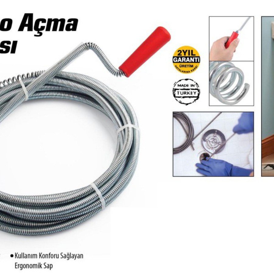 Sink and Drain Pipe Opener - Sink Opening Tool - 8Meter