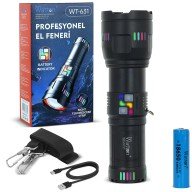 Professional Flashlight with Laser Effect 30,000 Lumen WT-631