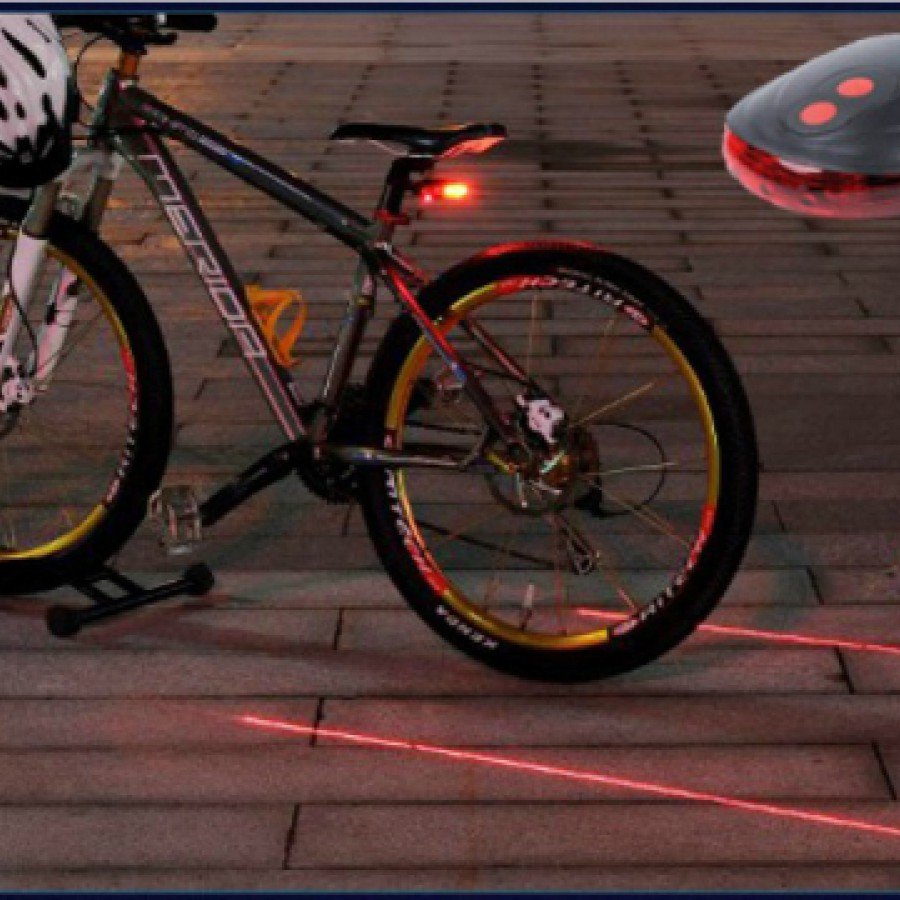 Bike Stop Light with Laser Safety Strip