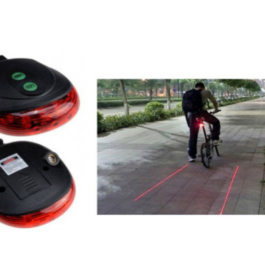 Bike Stop Light with Laser Safety Strip