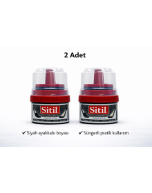 Sitil Classic Shoe Polish Black with Shine Sponge 2 Pieces
