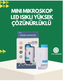 Pocket Microscope with LED Illumination and 80–200x Magnification