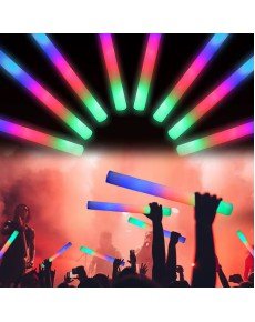 Rubber Illuminated Sponge Party Stick with LED Lights (6 Pieces) - 46 cm