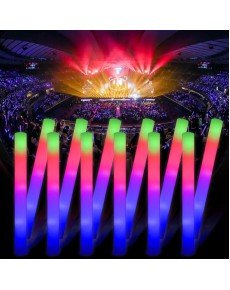 Rubber Illuminated Sponge Party Stick with LED Lights (6 Pieces) - 46 cm