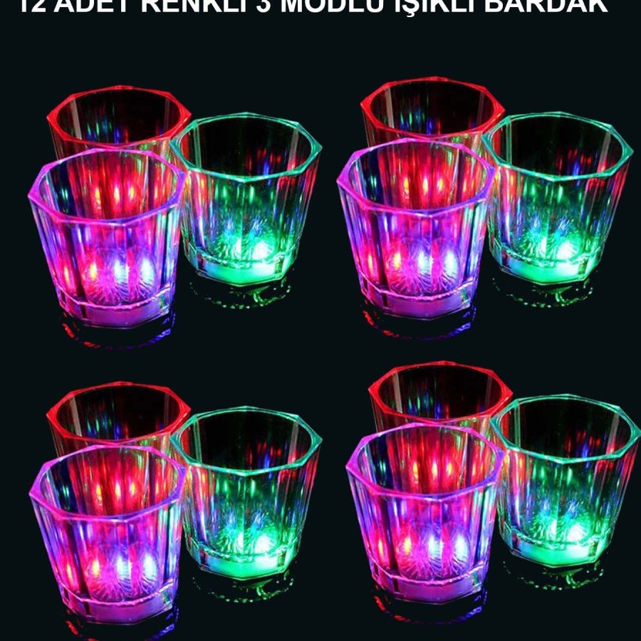 Fun Glasses with LED Lights - Color Changing Glasses with 3 Modes 12 Pieces