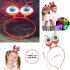Alien Eye Party Crown with Led Light & Battery Powered Lighting in 3 Different Modes Red Color 18x12 cm