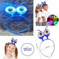 Alien Eye Party Crown with Led Light & Battery Powered Lighting in 3 Different Modes Blue Color 18x12 cm