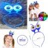 Alien Eye Party Crown with Led Light & Battery Powered Lighting in 3 Different Modes Blue Color 18x12 cm