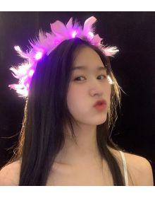 Colorful LED Lighted 3-Function Otris Party Crown Pink Color 12x12 cm