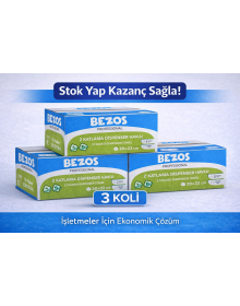 Professional Z-Fold Dispenser Towel 2 Layer 100% Cellulose 20x22 cm 3 Boxes (36 Packs)