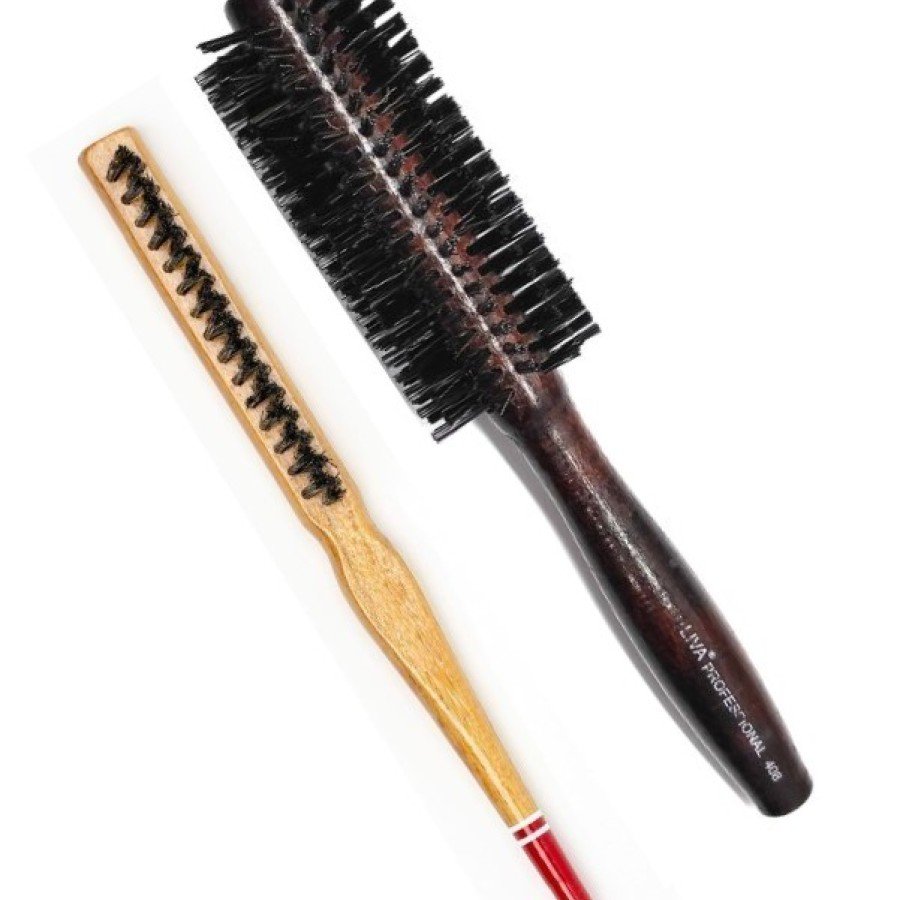 Liva 408 & 690 Professional Fireproof Set Bun Hair Brush - 2 Pieces