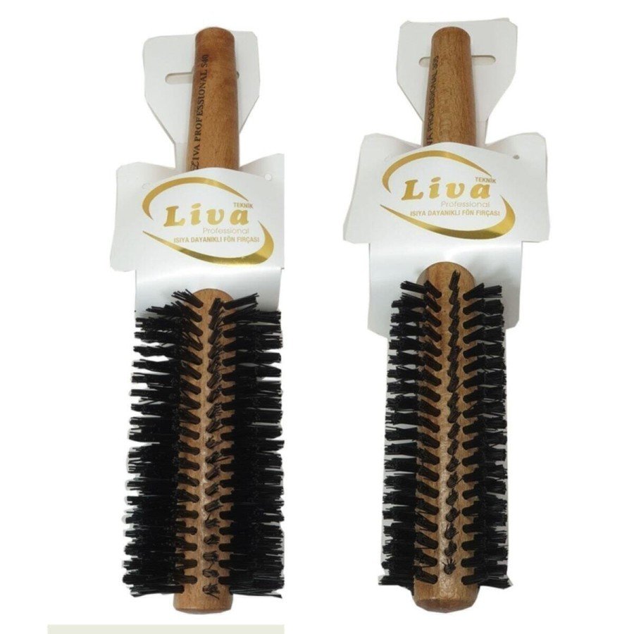 Liva 540-350 Hair Brush Fireproof Professional Blow Dry Brush 2 Pieces