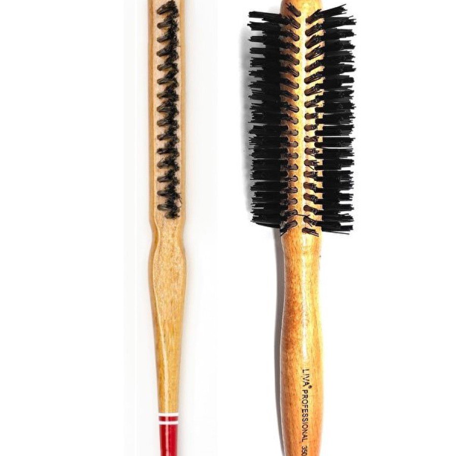 Liva 540 & 690 Professional Fireproof Set Bun Hair Brush - 2 Pieces Liva 540 & 690 Professional Fireproof Set Bun Hair Brush - 2 Pieces