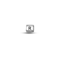 Nomination Compatible “R” Letter Charm – Steel Bracelet Module, Personalized Letter Accessory